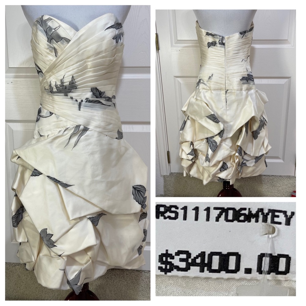 NWT! MONIQUE LHUILLIER Printed Mini Dress